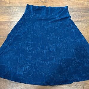 LuLaRoe azure xl Blue A-Line Knee-Length Skirt